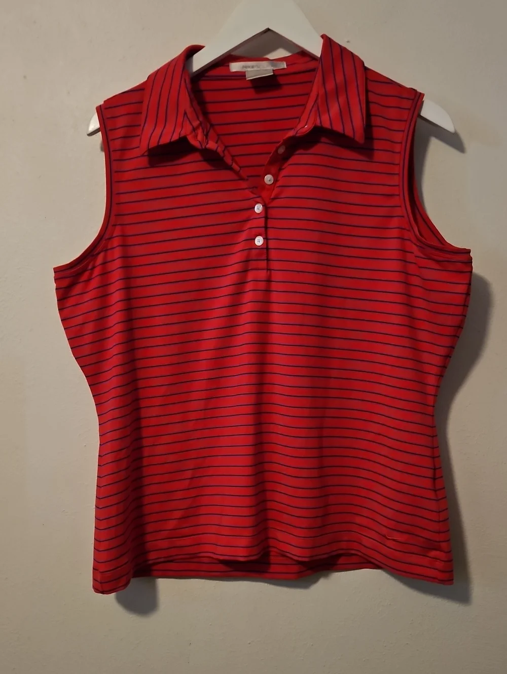 Nike Woman Sleeveless Polo Tank with Stripes Xl